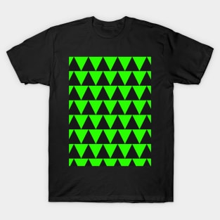 Lime Green and Black Zig Zag Design T-Shirt